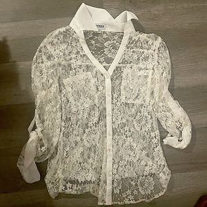 White lace blouse